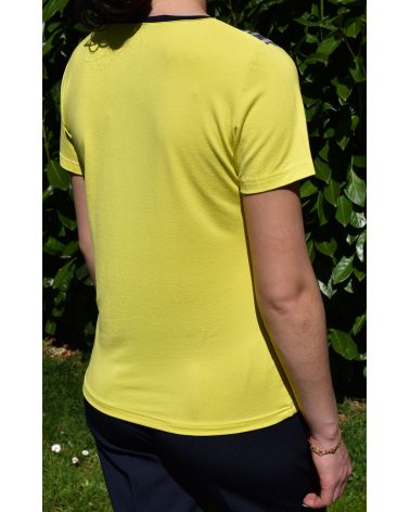 Top/ Tee-shirt manches-courtes fantaisie        Coloris Jaune