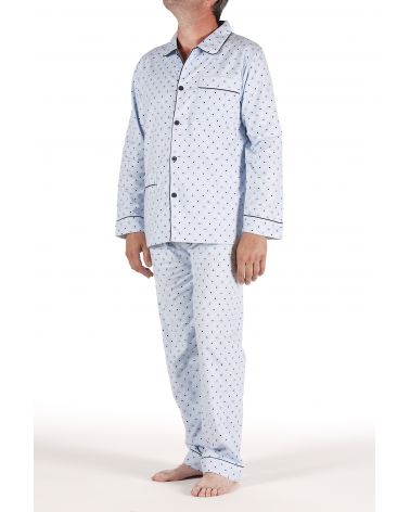 Pyjama Homme été  100 % Coton, Veste Boutonnée
Coloris Gris